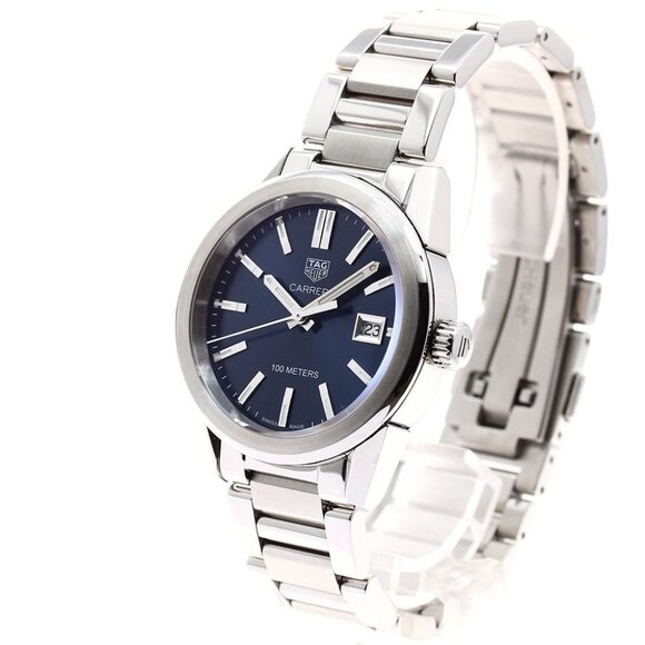 TAG HEUER Carrera WBG1310.BA0758 blue Dial Quartz Men's Watch - Picture 1 of 12